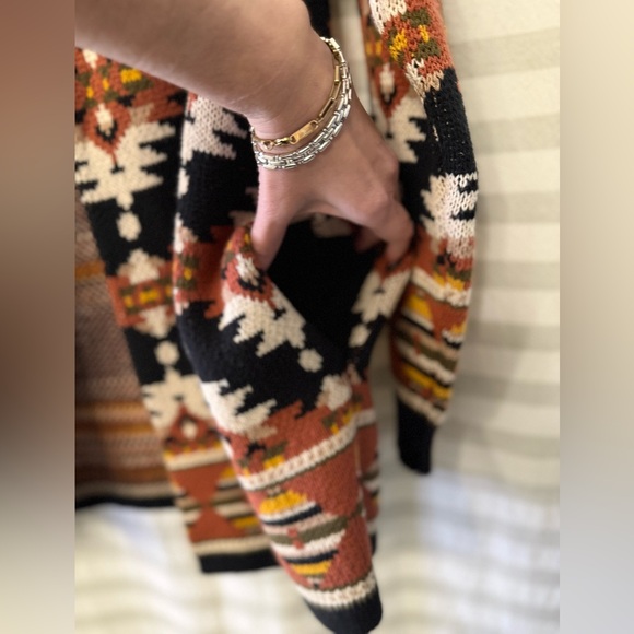 EUC Lucky Brand fair isle open cardigan sz Medium - Picture 8 of 16